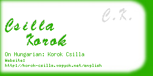 csilla korok business card